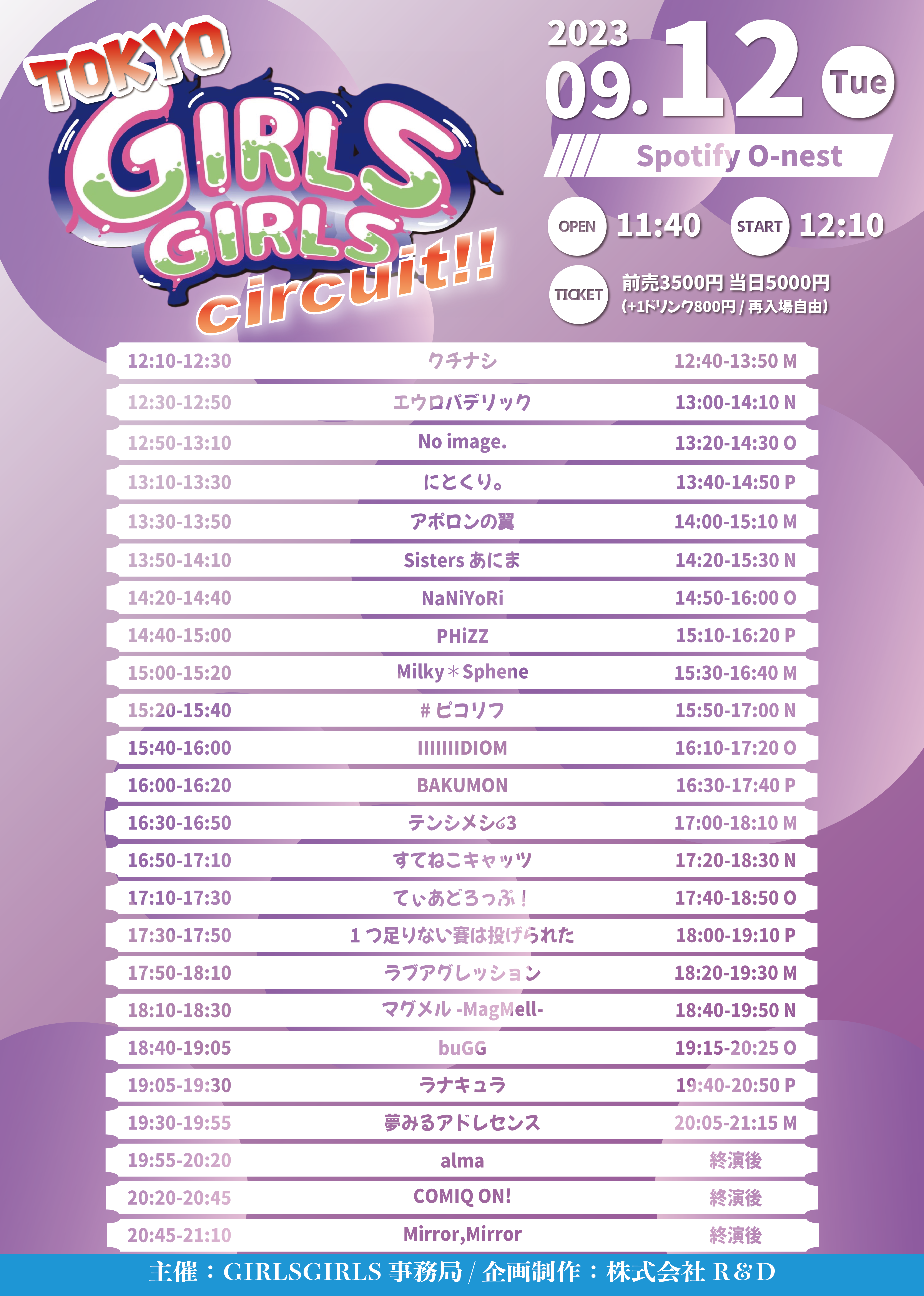 TOKYO GIRLS GIRLS circuit!!